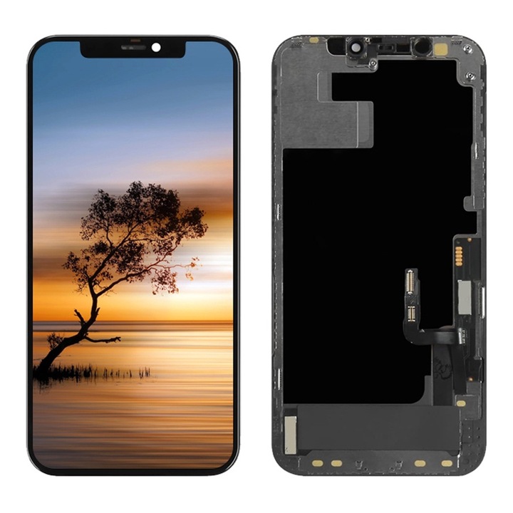 Съвместим дисплей за iPhone 12/12 Pro, черен, 19.5x103.7x33mm, комплект от 1 бр.