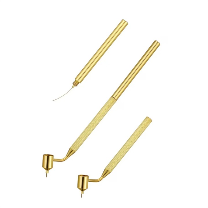 Stilou retus vopsea auto, precizie 0.7mm, auriu, uz general