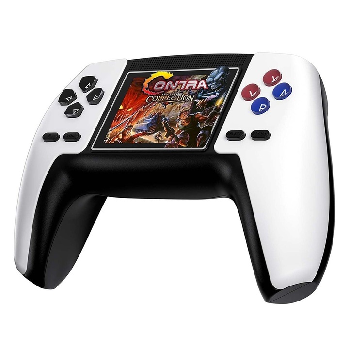 EDAR Portable Retro Video Games Преносима конзола, 520 вградени игри, резолюция на дисплея 320x240, AV изход, TV връзка, USB зареждане, 1020 mAh батерия, бяла