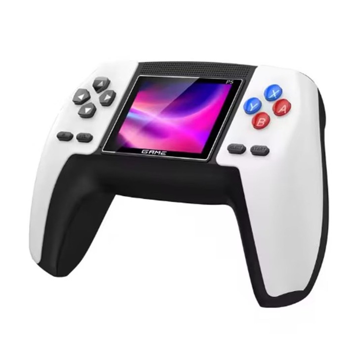 Конзола за видеоигри P5, преносима, 520 ретро игри, резолюция 320x240 - Бяла