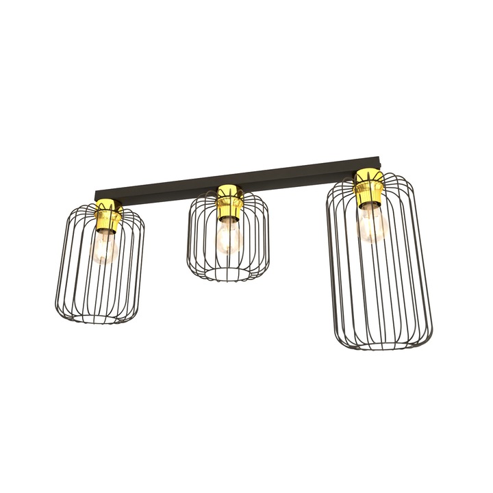 Модерен тел плафон BARN 3 BL GOLD