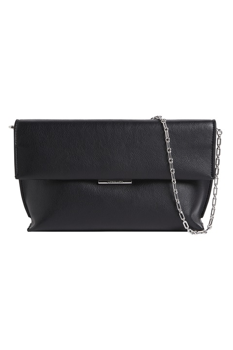 CALVIN KLEIN, Geanta de piele ecologica cu bareta, Negru