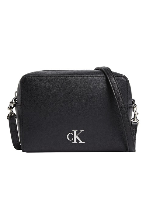 CALVIN KLEIN JEANS, Crossbody logóval ellátott táska, Fekete