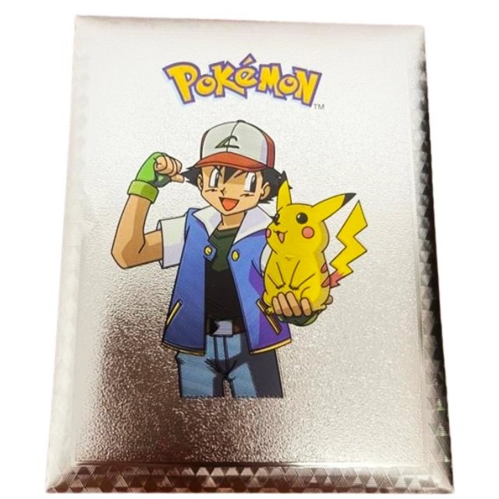 Комплект от 10 Pokemon карти, любимите герои със суперсили, сребристи