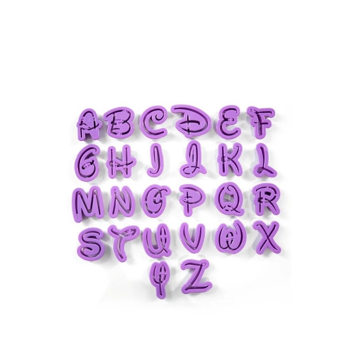 Set 26 decupatoare plastic alfabet litere Disney