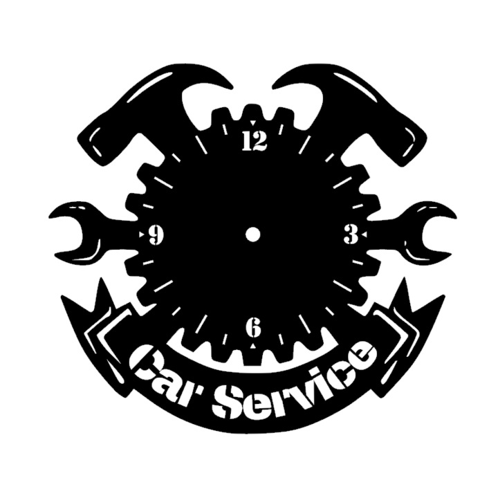 Ceas Service Auto, 32 cm, lemn