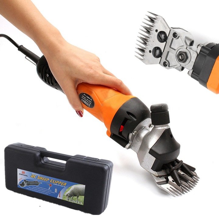 Nyírógép juhoknak, kecskéknek, alpakáknak, elektromos, professzionális, 850 W, 6 fokozatú, tartozékokkal