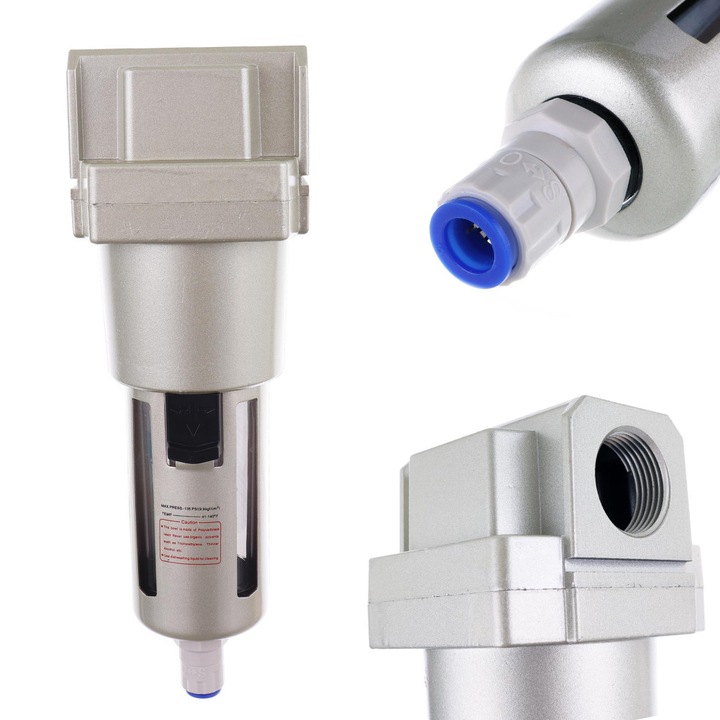 Въздушен филтър, маслоотделител, дехидратор с автоматично източване на водата 1" Technic AF5000-10D 20 микрона