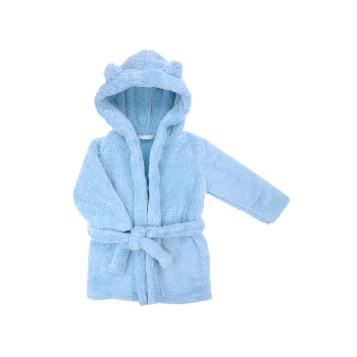 Gyermek fürdőköpeny, Nicol, poliészter, kék, 98-104cm