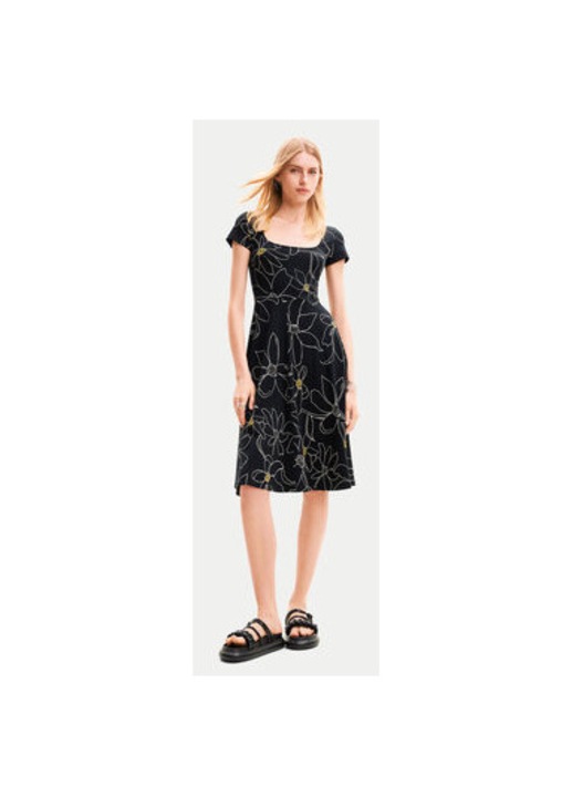 Rochie dama, desigual, 303776299, Negru, Bumbac, Negru