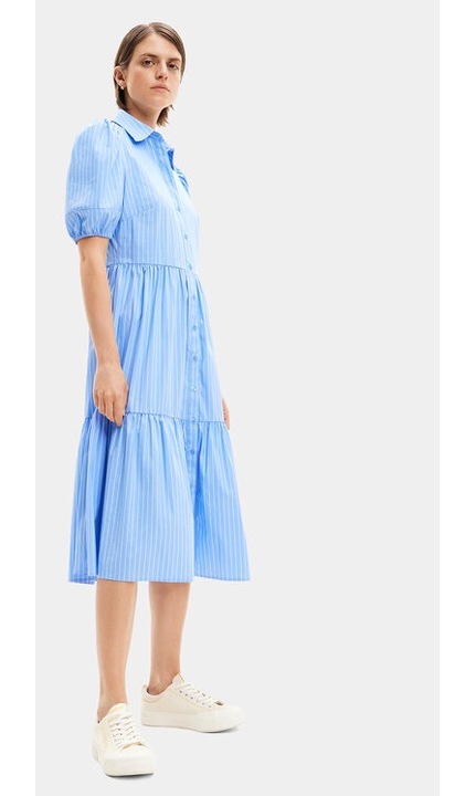 Дамска рокля, Desigual, синя, памук, S INTL