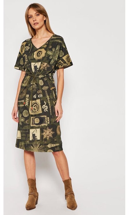 ⭐︎ Hernández⭐︎ Rochie dama, g-star raw, Verde, Bumbac, XS INTL - eMAG.ro