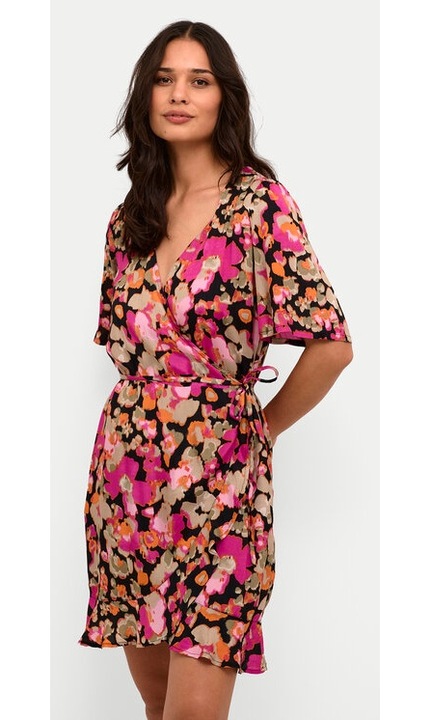 Női ruha, kávé, Multicolor, Viscose