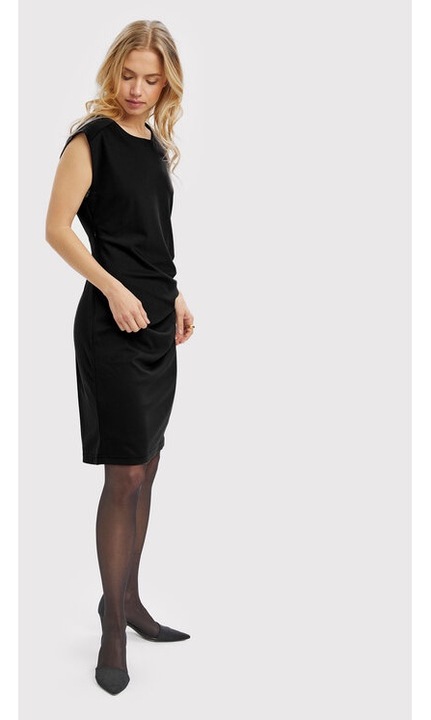 Дамска рокля, черна, полиестер, Черен