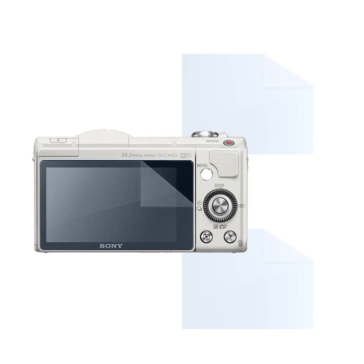 Fóliakészlet Sony A5100-hoz, FONIX LENS DEFENSE, 2 szilikon képernyőfólia, ütésálló, karcmentes, regenerálható, tartós, időjárásálló, átlátszó