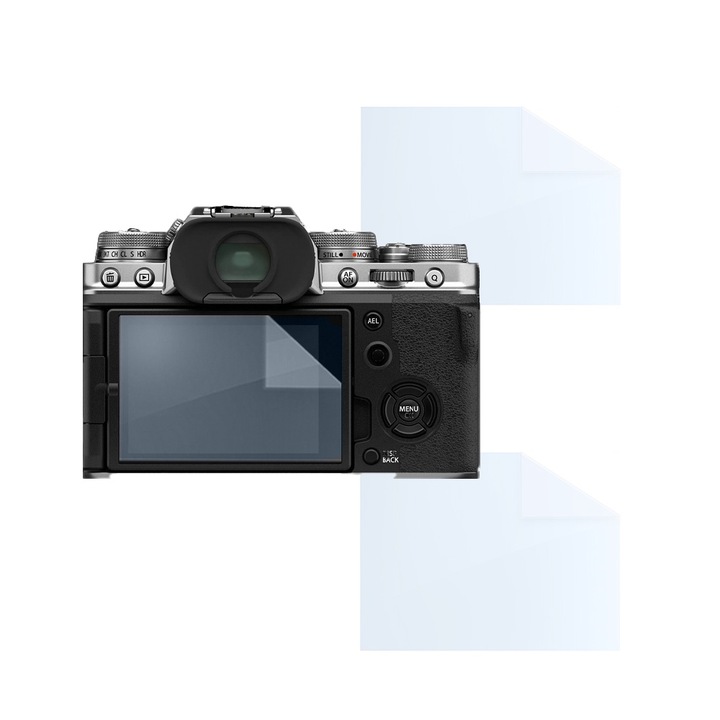 Fóliakészlet FujiFilm X-T4-hez, FONIX LENS DEFENSE, 2 szilikon képernyőfólia, ütésálló, karcmentes, regenerálható, tartós, időjárásálló, átlátszó