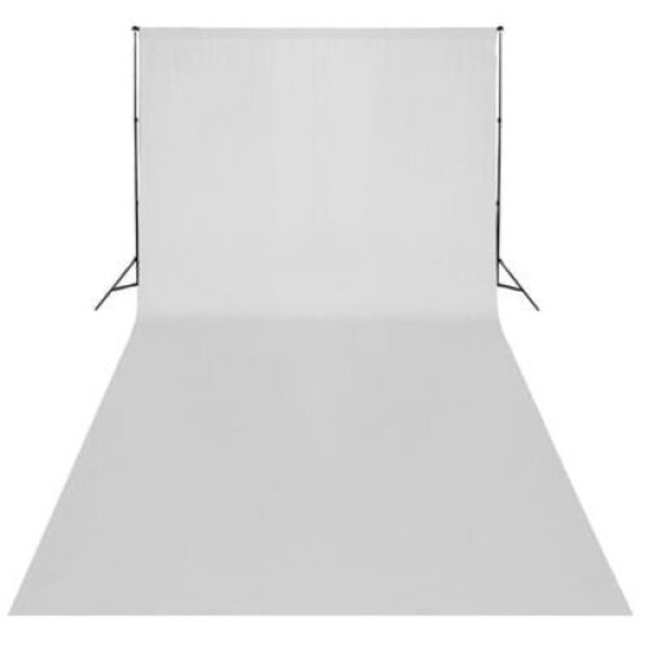 Panza fundal foto studio, din bumbac, dimensiuni 300x600 cm, alb, Dactylion®