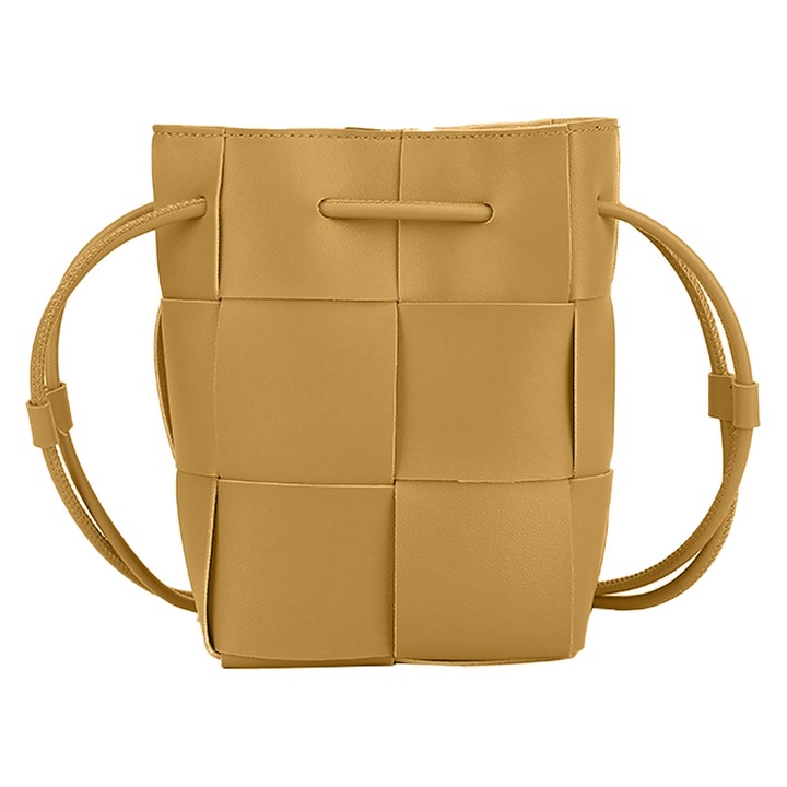 Női táska, Jormftte, szőtt mobiltáska, szett, fehér, sárga, zöld, fekete, 19x13x6,5cm