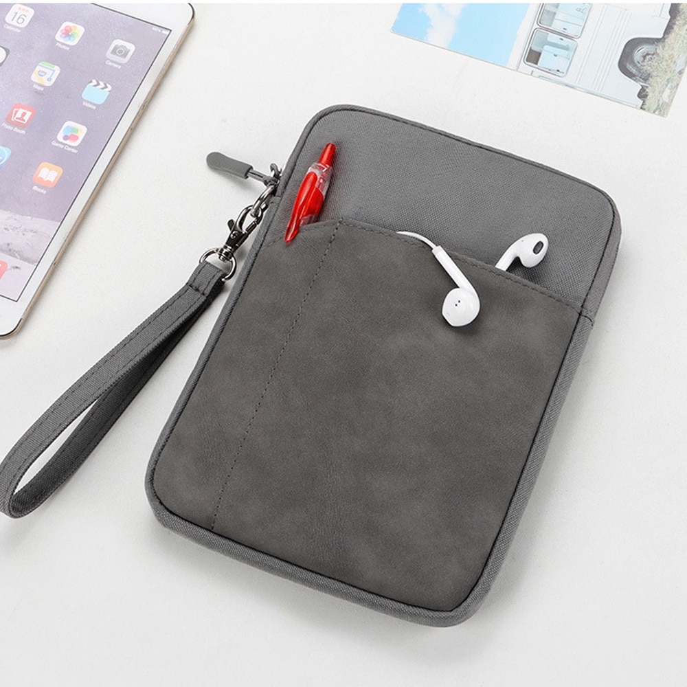 Husa pentru tableta pentru iPad/tablet PC de 7,9-8 inchi, Geanta de protectie, Tastatura inteligenta, Dimensiuni interne 21,5 * 14,5 * 2 cm gri inchis7,9-8