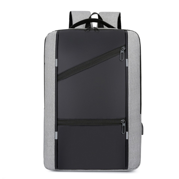 Laptop hátizsák 15,6", AMRINUGL, vízálló, USB porttal, szürke