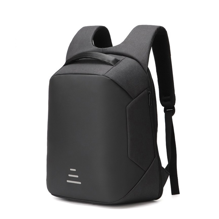 Rucsac laptop 14 inch, AMRINUGL, cu port USB, negru, compartimente multiple