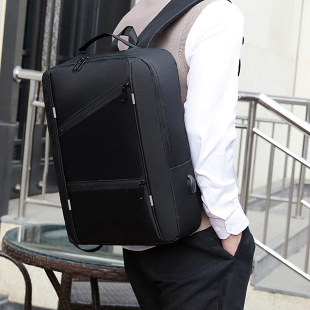 Rucsac laptop 15.6", AMRINUGL, impermeabil, cu port USB, negru