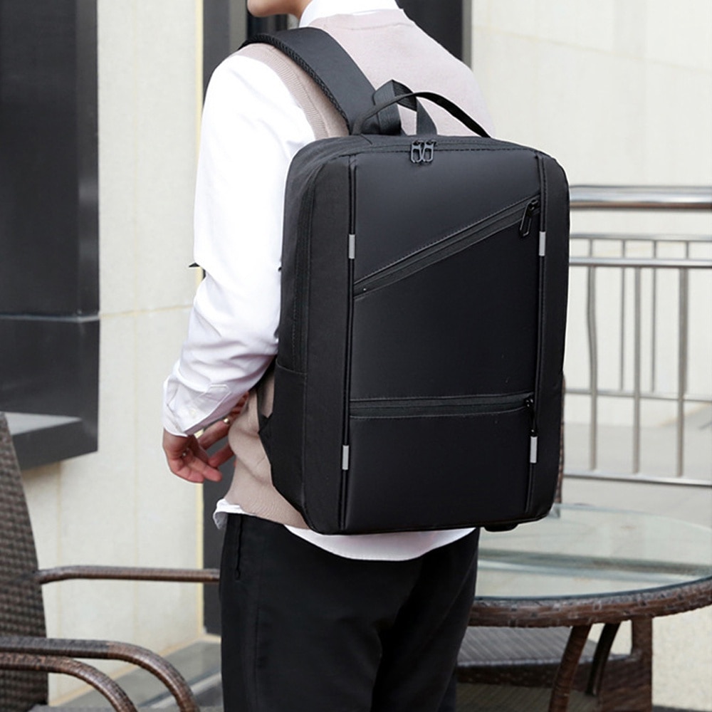 Rucsac laptop 15.6", AMRINUGL, impermeabil, cu port USB, negru