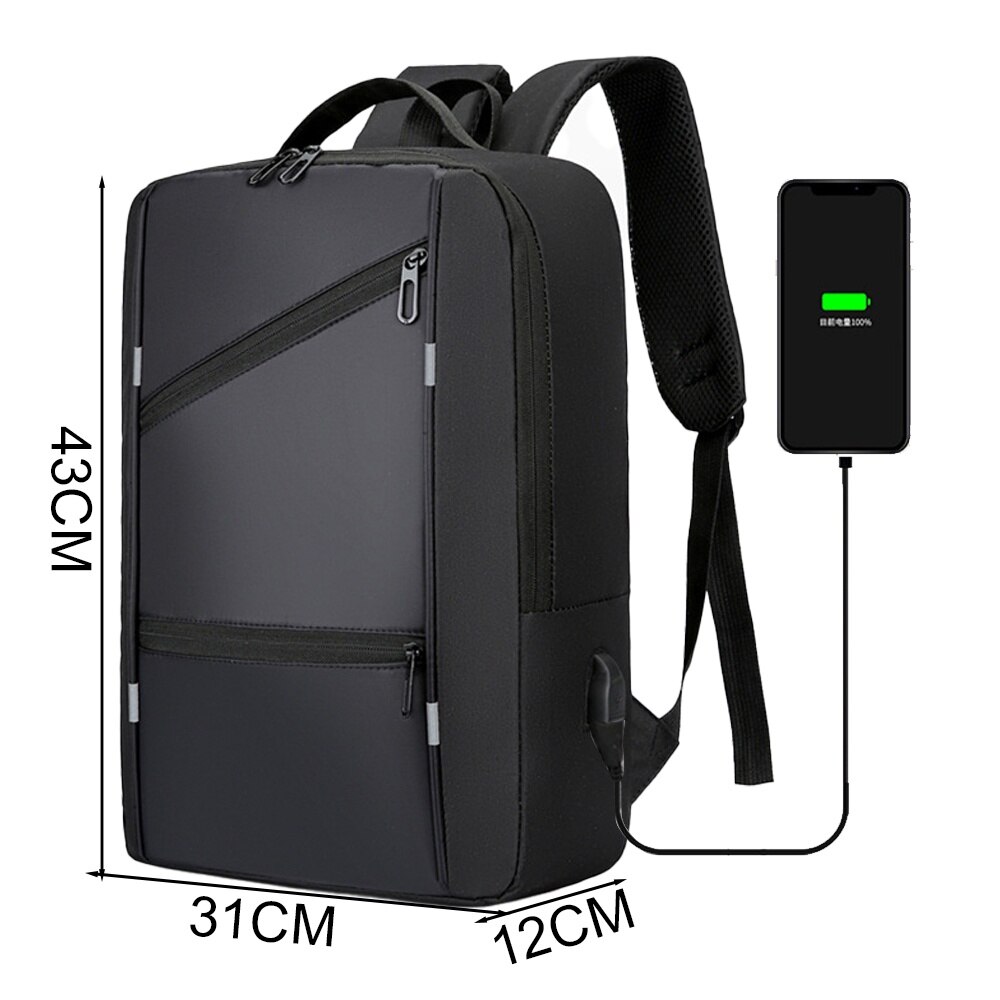 Rucsac laptop 15.6", AMRINUGL, impermeabil, cu port USB, negru