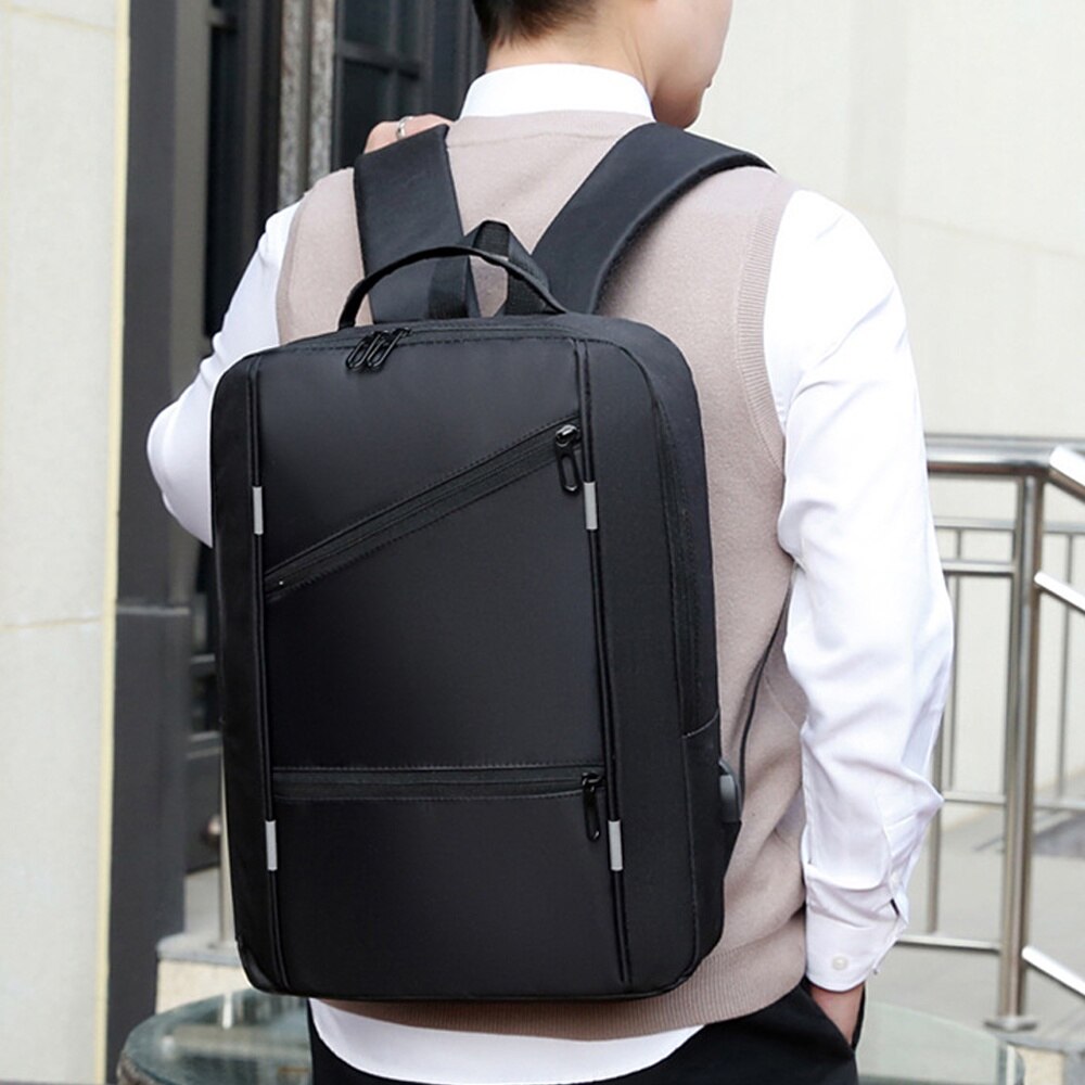 Rucsac laptop 15.6", AMRINUGL, impermeabil, cu port USB, negru