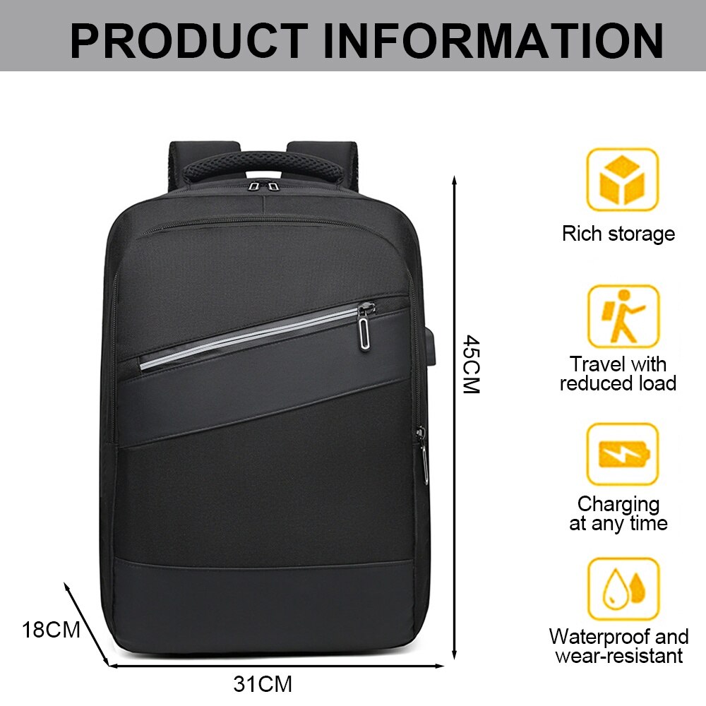 Rucsac pentru laptop, Cozevdnt, Poliester, 25l, 15.6", Negru