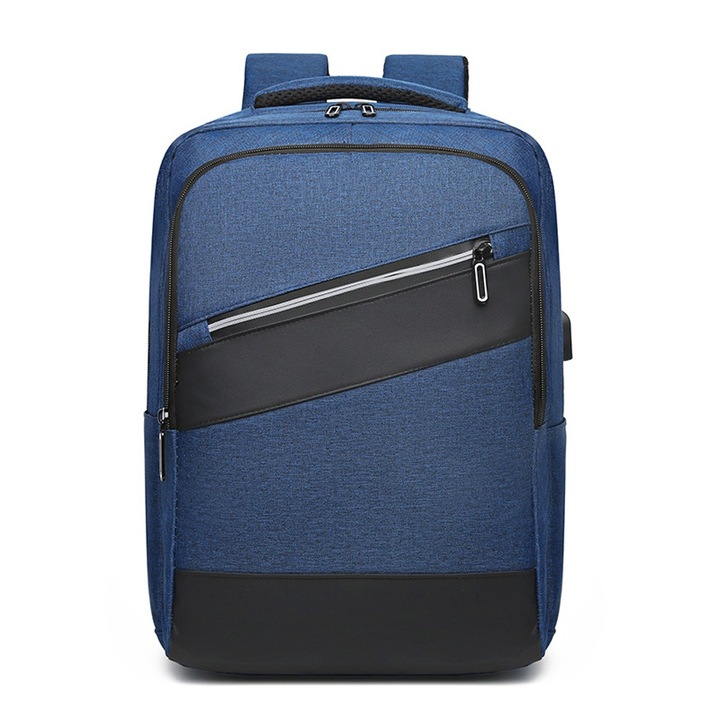 Laptop hátizsák, AMRINUGL, USB, 15,6 hüvelyk, kék