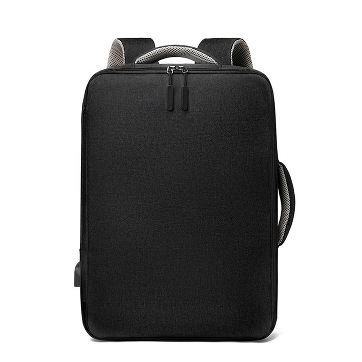 Laptop hátizsák, AMRINUGL, 15,6 hüvelykes, Vízálló, USB porttal, Fekete