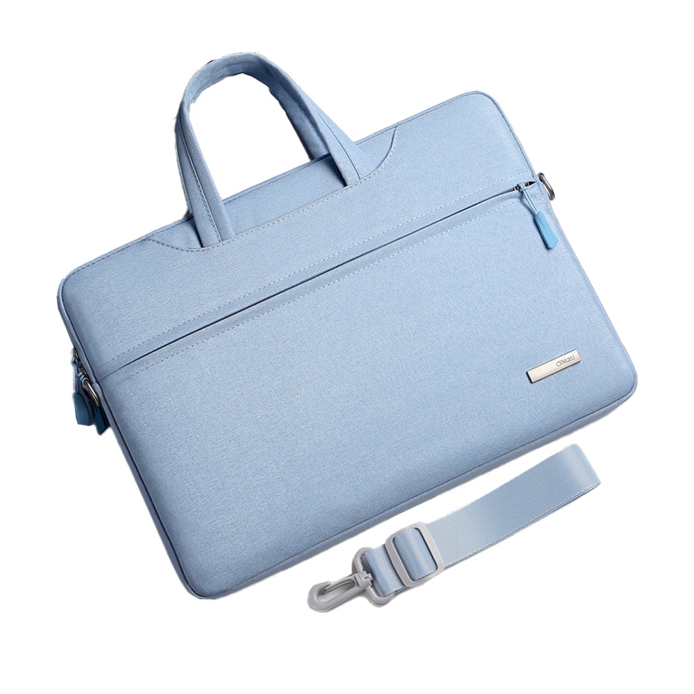 Geanta laptop AMRINUGL, capacitate mare, design usor, rezistenta la apa, albastra, 14 inch