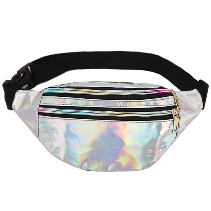 QttvbTna holografikus kézitáska, tarka, 13x30x12cm