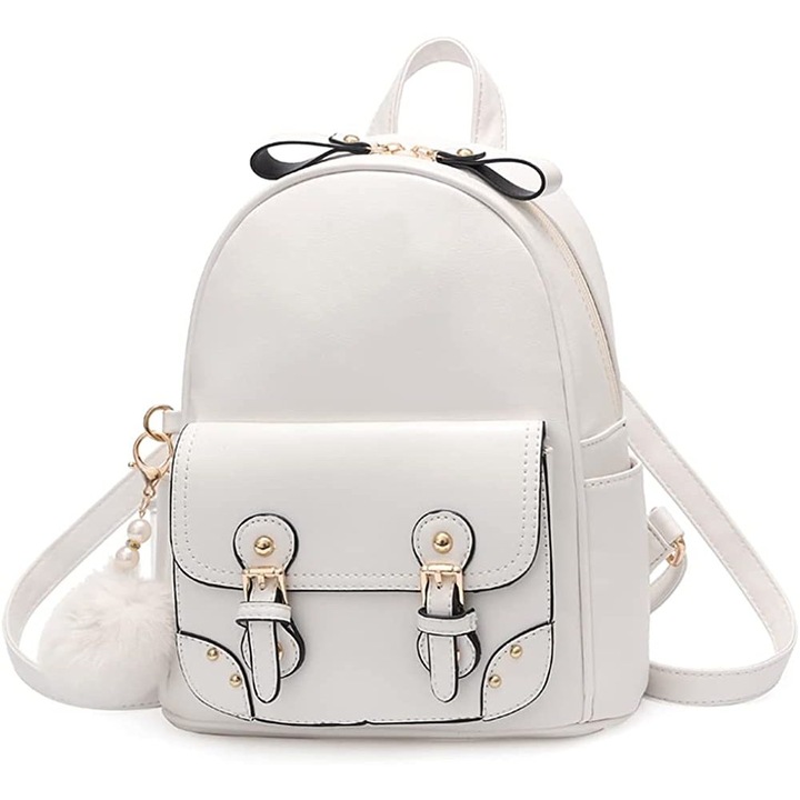 Rucsac mini elegant Enforose, bumbac, multiple metode de purtare, buzunar cu fermoar ascuns