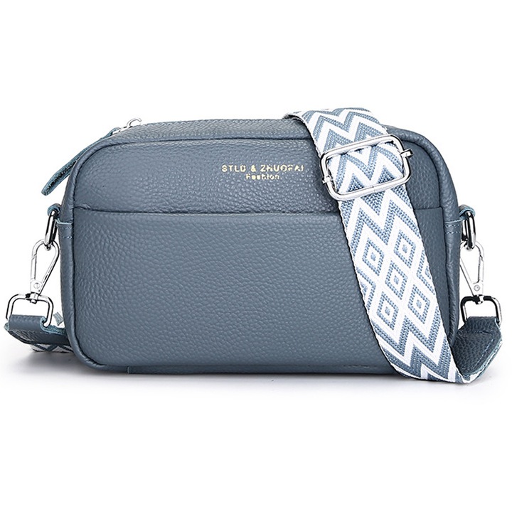 Női crossbody táska, Jormftte, műbőr, kék, 20x17x9cm, állítható pánttal