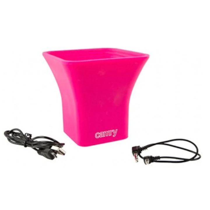Camry bluetooth hangszóró, 11x11x11cm, rózsaszín