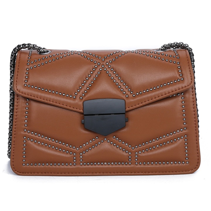Geanta crossbody pentru femei, Cozevdnt, multicolor, 25l, cu curea din lant