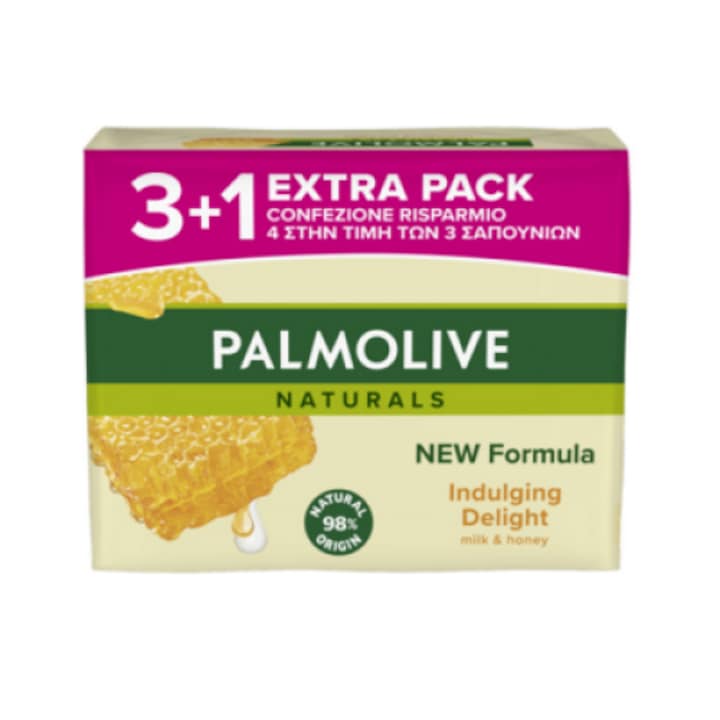 Palmolive Твърд сапун Milk&Honey 4 броя x90гр