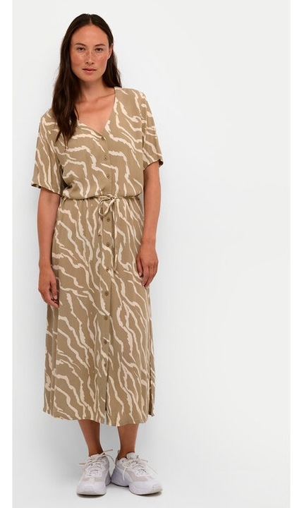 Női ruha, kaffe, 303582128, bézs, viszkóz, Bézs