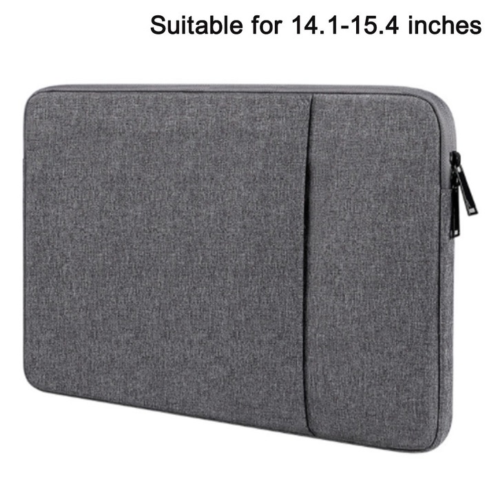 AMRINUGL laptoptáska, 13,3-15,4 hüvelykes, sötétszürke, vízálló, külső méretek 39x28x3cm