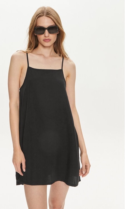 Női ruha, zajos május, Fekete, Lyocell