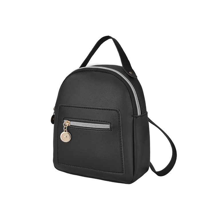 Rucsac mini din piele ecologica Cozevdnt, 25l, protectie umeri, multicolor