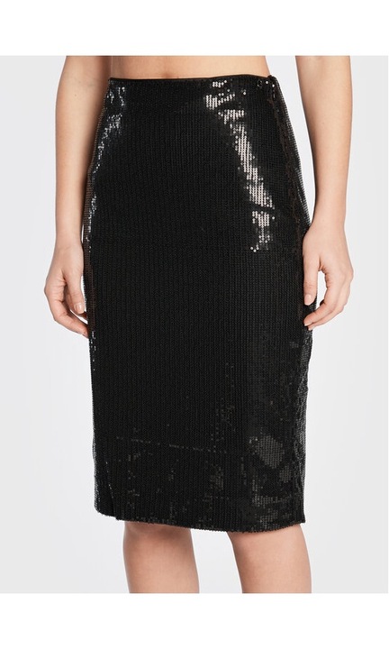 Fusta dama, Guess, 943458, Negru, Poliester, S INTL