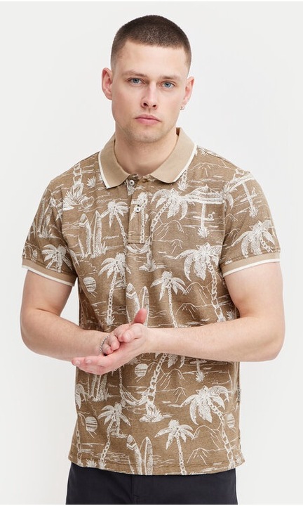 Férfi póló, BLEND, 530815, Bézs, Pamut