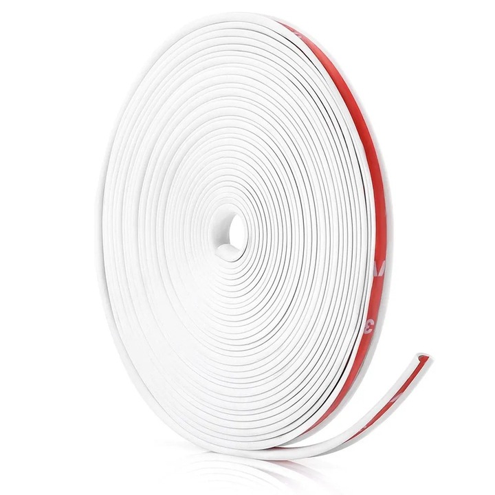 Inele de protectie si decor jante, adezive, din plastic flexibil - ALB