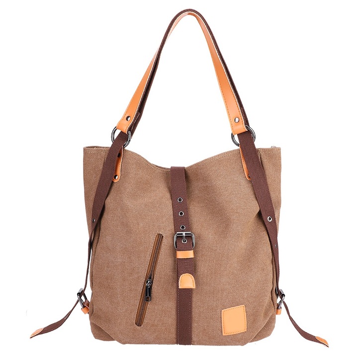 Multifunkcionális vászontáska, longziming, nagy kapacitású, barna színű, férfiaknak