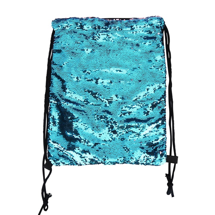 Hátizsák flitterekkel, Jormftte, megfordítható kivitel, kék és rózsaszín színekben, szabadtéri tevékenységekhez