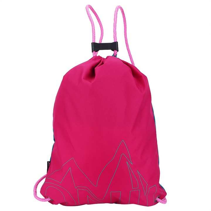 Jormftte vízálló hátizsák zsinórral, zöld és rózsaszín, különböző méretek, cipzáras zsebbel