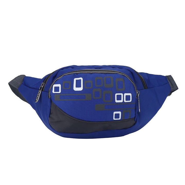 Jormftte sporttáska, vízálló, 3 zsebes, kék, futáshoz és túrázáshoz